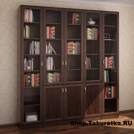 Книжная библиотека, 5 секций