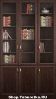 Книжный шкаф, 3 секции, цвет венге
